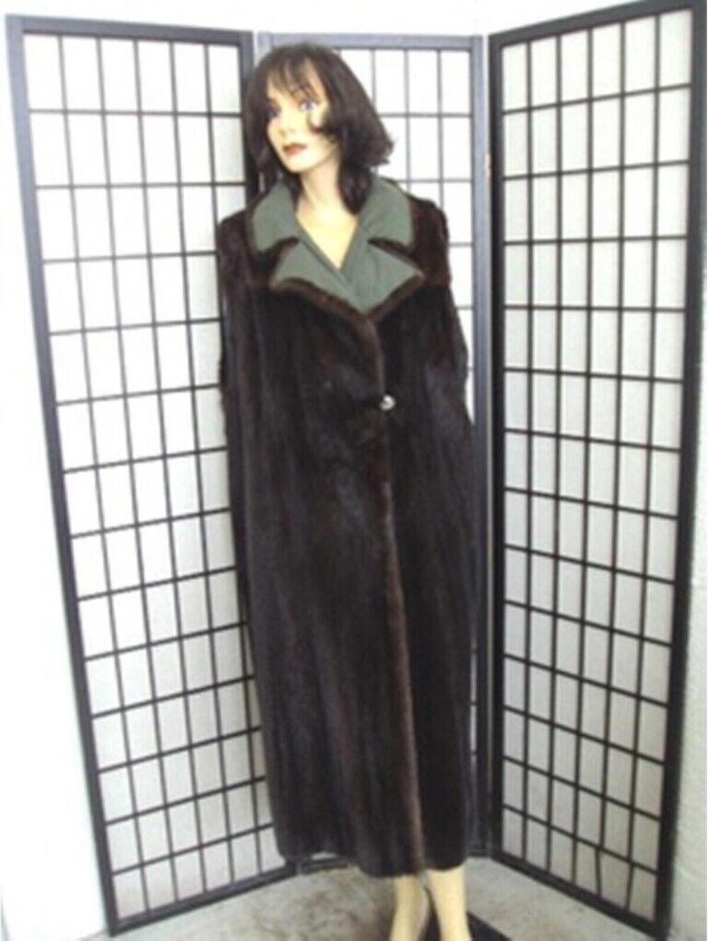 *~EXCELLENT DARK RANCH MINK FUR VEST LINING WOMEN WOMAN SIZE 14 X-LARGE